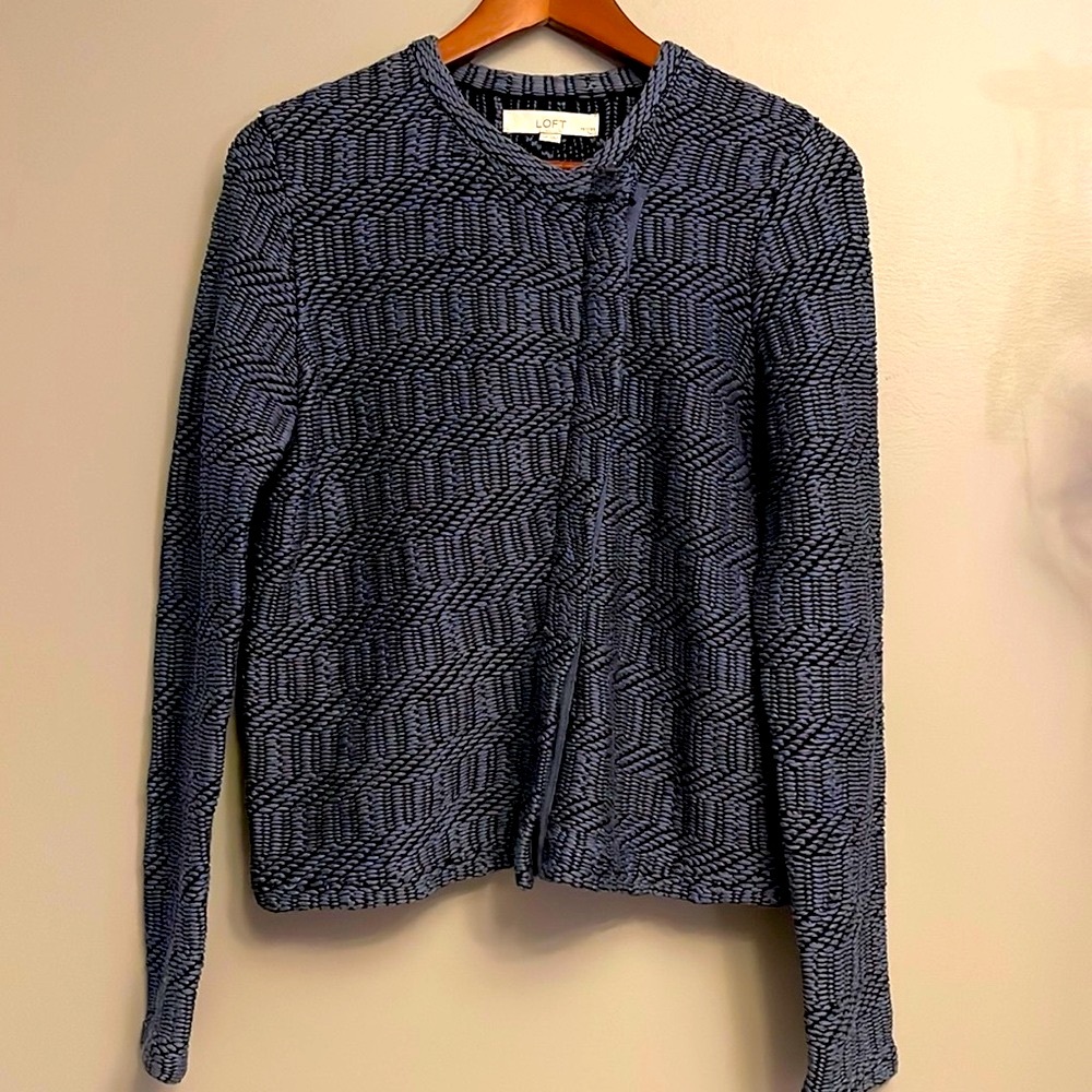 LOFT | Knit Moto Style Sweater Cardigan - sz MP